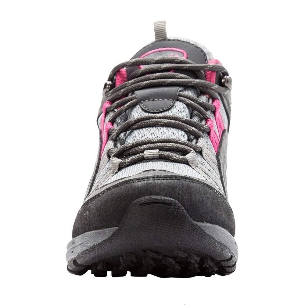 Women's Propet Peak Waterproof Hiking Boot, grey/berry mesh/nubuck, Size 6 NEW - Picture 5 of 11